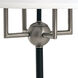Alpine 29.75 inch 100 watt Black and Satin Nickel Table Lamp Portable Light, with USB Port