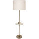 Brandon 59 inch 100 watt Satin Nickel Floor Lamp Portable Light