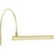 Advent 2 watt 9 inch Polished Brass Picture Light Wall Light, Profile