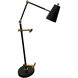 River North 32 inch 6.50 watt Black and Polished Brass Task Lamp Portable Light