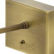 Classic Traditional 3.2 watt 14 inch Antique Brass Picture Light Wall Light, Battery Operated