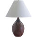 Scatchard 28 inch 250 watt Decorated Red Table Lamp Portable Light in Decorated Red Gloss