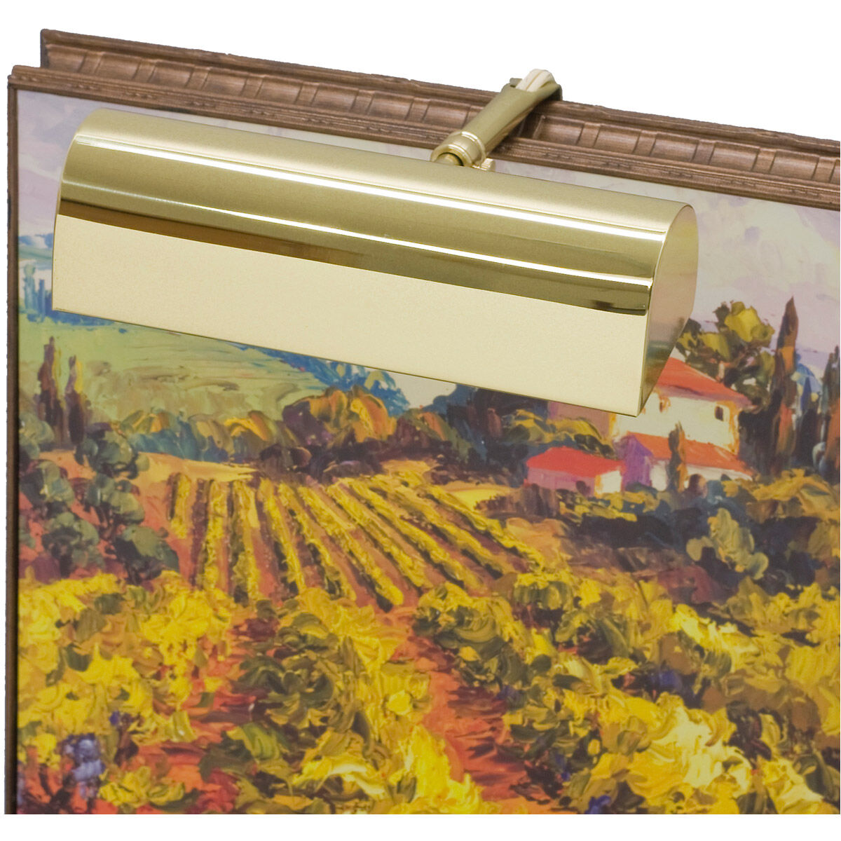 Classic Traditional 25 watt 8 inch Polished Brass Picture Light Wall Light in CA Title 20 Compliant