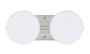 Ciro 2 Light 15 inch Satin Nickel Vanity Lighting Wall Light in Halogen