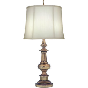 Ellie 33 inch 150 watt Antique Brass Table Lamp Portable Light