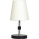 Bryson 12 inch 40.00 watt Black and Satin Nickel Mini Accent Lamp Portable Light