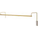 Slim-line 13.5 watt 43 inch Polished Brass Picture Light Wall Light