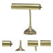 Advent 12 inch 40 watt Antique Brass Piano/Desk Lamp Portable Light in 11.5