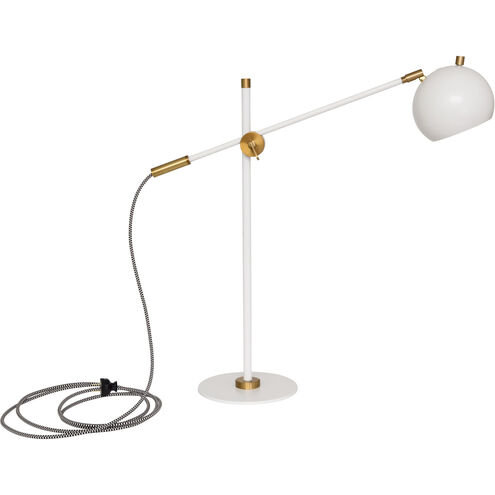Orwell 28 inch 11 watt White with Weathered Brass Accents Table Lamp Portable Light