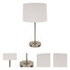 Brandon 28 inch 100 watt Satin Nickel Table Lamp Portable Light