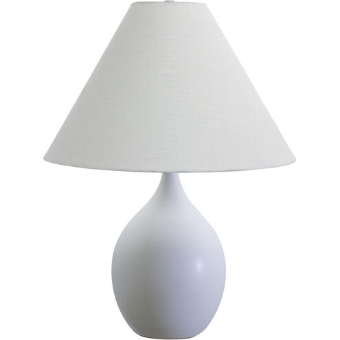 Scatchard 23 inch 150 watt White Matte Table Lamp Portable Light in 22.5