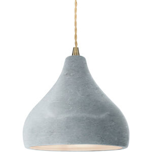Radiance LED 8 inch Antique Brass and Concrete Pendant Ceiling Light