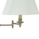 Club 45 inch 100 watt Antique Brass Floor Lamp Portable Light