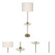 Brandon 59 inch 100 watt Satin Nickel Floor Lamp Portable Light