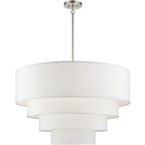 Manorwood 8 Light 35 inch Brushed Nickel Pendant Chandelier Ceiling Light
