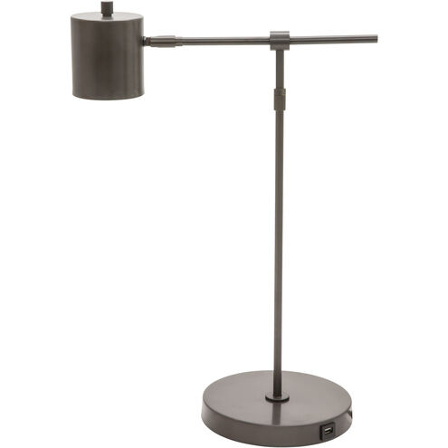 Morris 22 inch 6.2 watt Oil Rubbed Bronze Table Lamp Portable Light, with USB Port
