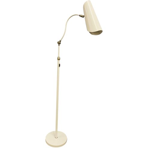 Logan 48 inch 100.00 watt White and Satin Nickel Floor Lamp Portable Light