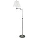 Club 45 inch 100 watt Antique Silver Floor Lamp Portable Light