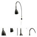 Advent Arch 3 watt 5 inch Black Library Light Wall Light