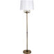 Alpine 65 inch 100.00 watt Antique Brass and Black Floor Lamp Portable Light