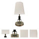 Bryson 12.75 inch 60 watt Satin Nickel and Supreme Silver Table Lamp Portable Light