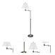 Club 45 inch 100 watt Antique Silver Floor Lamp Portable Light
