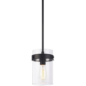 Zale 1 Light 6.88 inch Black Pendant Ceiling Light