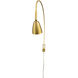 Advent Arch 3 watt 2.5 inch Natural Brass Picture Light Wall Light