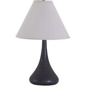 Scatchard 23 inch 100 watt Black Matte Table Lamp Portable Light