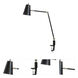 Aria 19 inch 6.20 watt Black and Satin Nickel Clip-On Table Lamp Portable Light