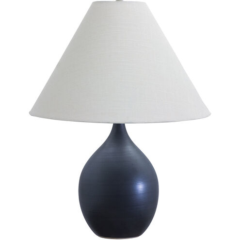 Scatchard 23 inch 150 watt Black Matte Table Lamp Portable Light in 22.5