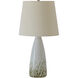 Scatchard 26 inch 100 watt Eggplant Table Lamp Portable Light in Decorated White Gloss