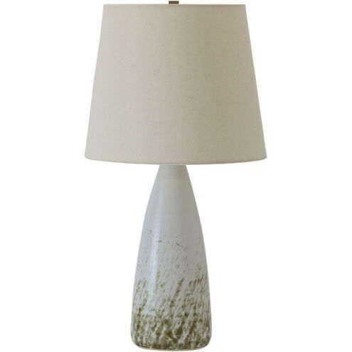 Scatchard 26 inch 100 watt Eggplant Table Lamp Portable Light in Decorated White Gloss