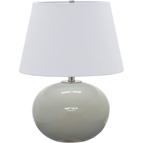 Scatchard 22 inch 100 watt Gray Gloss Table Lamp Portable Light