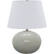 Scatchard 22 inch 100 watt Gray Gloss Table Lamp Portable Light