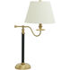 Bennington 29 inch 150 watt Black with Weathered Brass Table Lamp Portable Light in Black and Weathered Brass