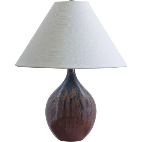 Scatchard 19 inch 100 watt Decorated Red Table Lamp Portable Light in Decorated Red Gloss