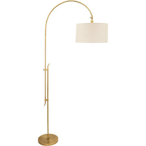 Windsor 63 inch 150 watt Antique Brass Floor Lamp Portable Light