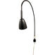 Advent Arch 3 watt 5 inch Black Library Light Wall Light