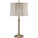 Coach 30 inch 150 watt Antique Brass Table Lamp Portable Light