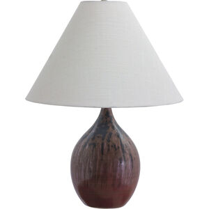 Scatchard 23 inch 150 watt Decorated Red Table Lamp Portable Light in Decorated Red Gloss, 22.5