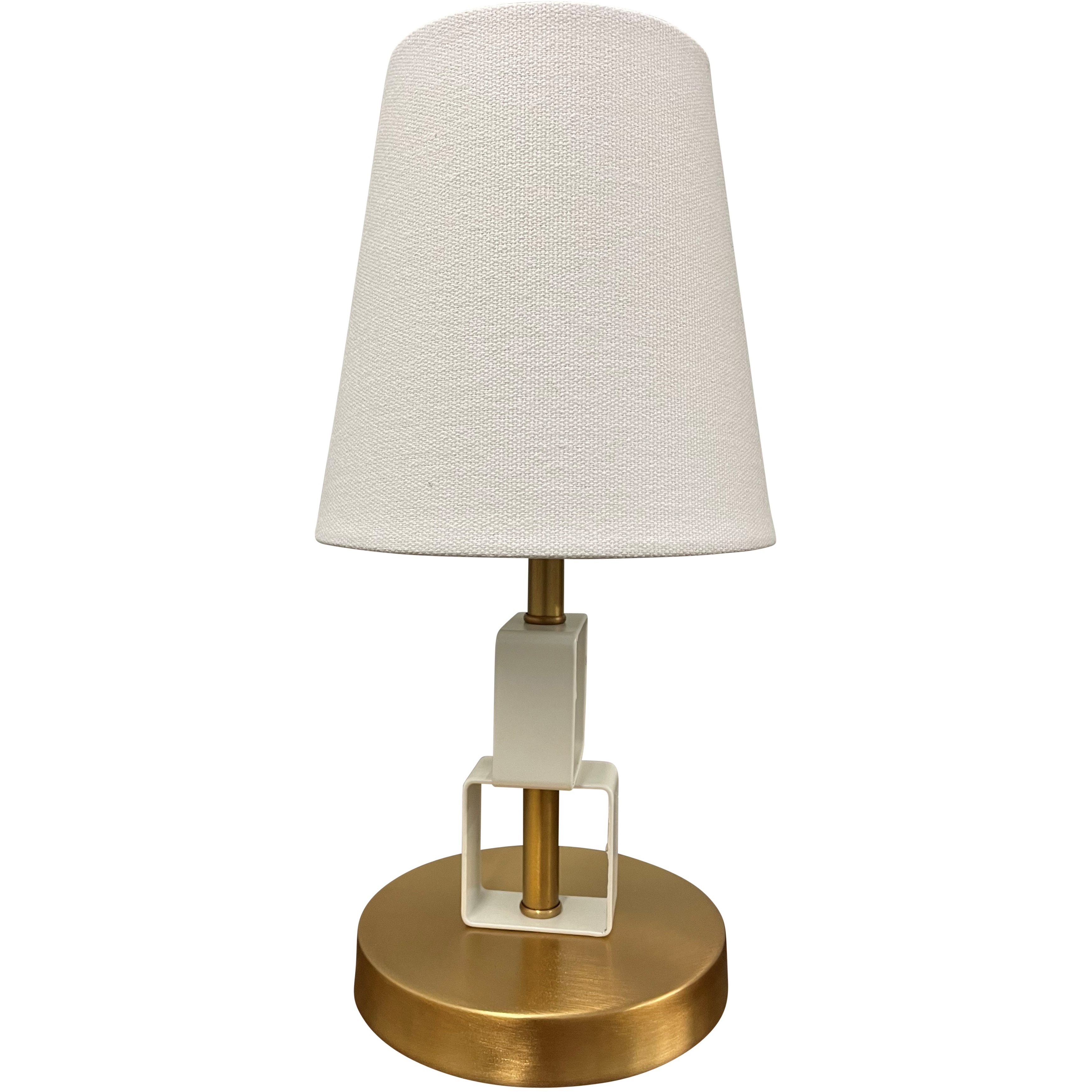 Bryson 12.75 inch 60.00 watt Weathered Brass and White Table lamp Portable Light