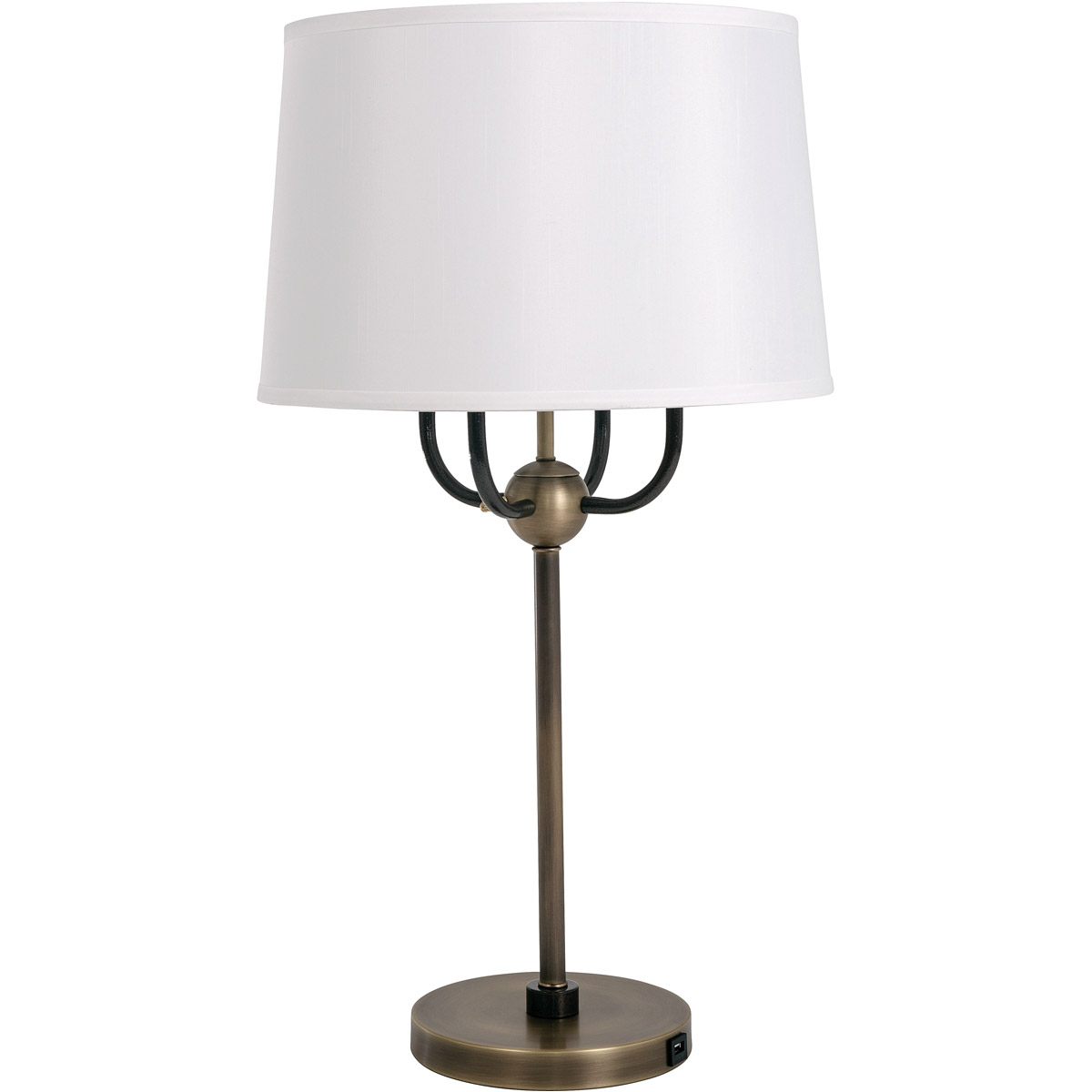 Alpine 29.75 inch 100 watt Antique Brass and Hammered Bronze Table Lamp Portable Light, with USB Port