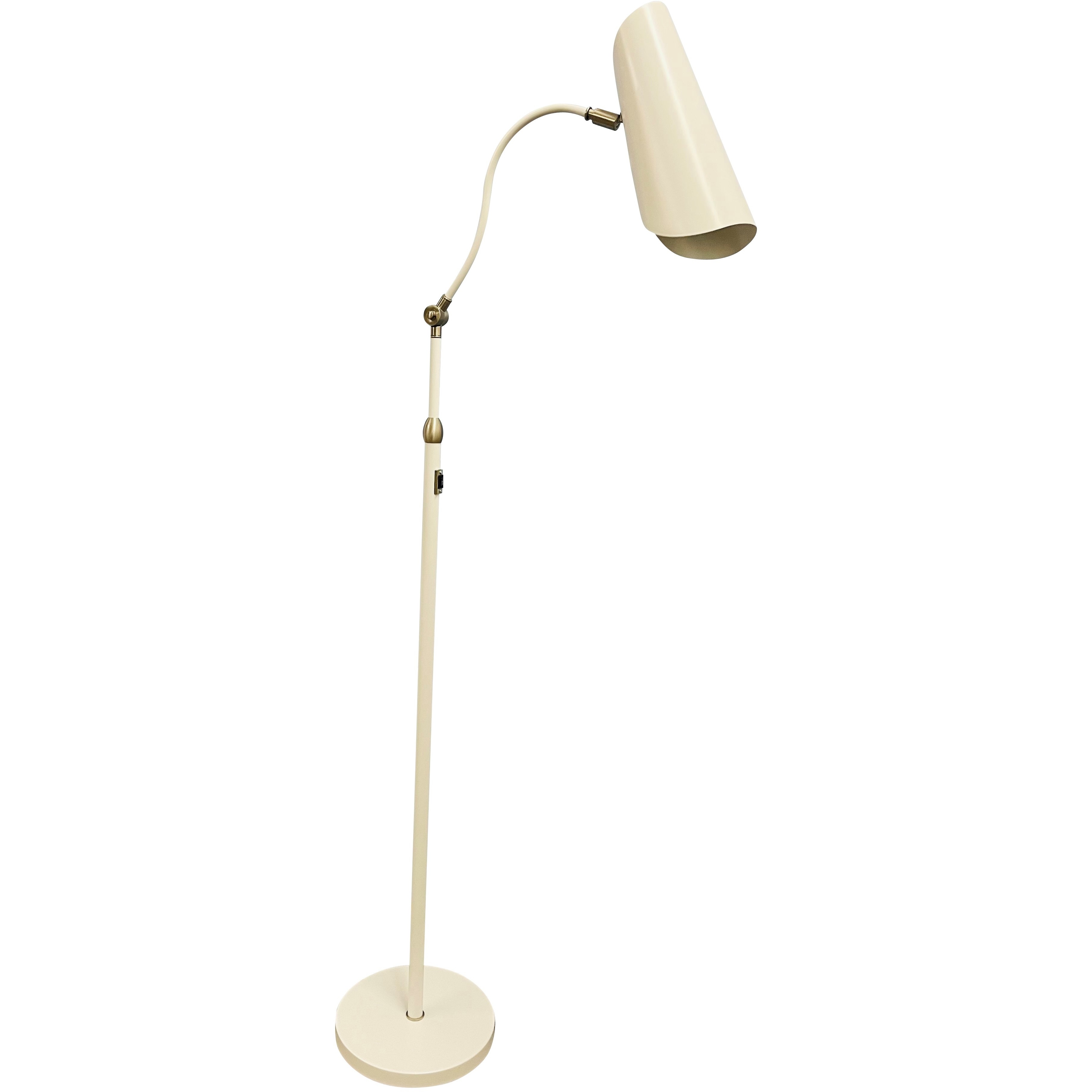 Logan 48 inch 100.00 watt White and Satin Nickel Floor Lamp Portable Light