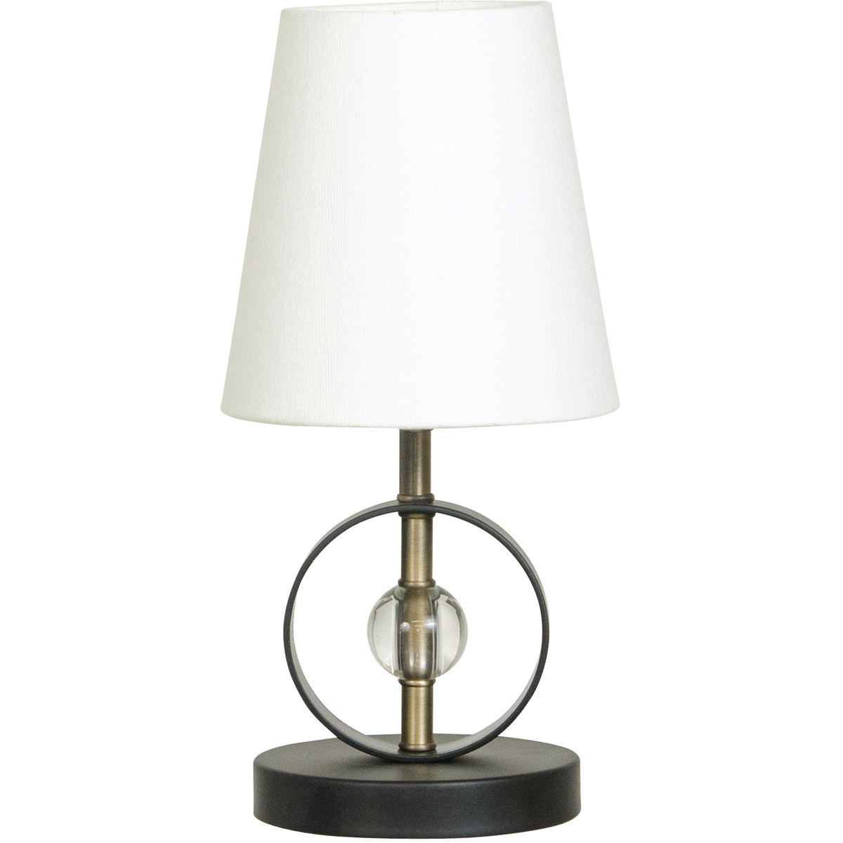 Bryson 13 inch 40.00 watt Black and Antique Brass Mini Accent Lamp Portable Light