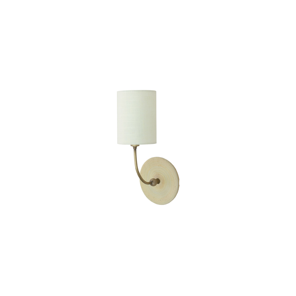 Scatchard 1 Light 6 inch Oatmeal and Antique Brass Wall Lamp Wall Light