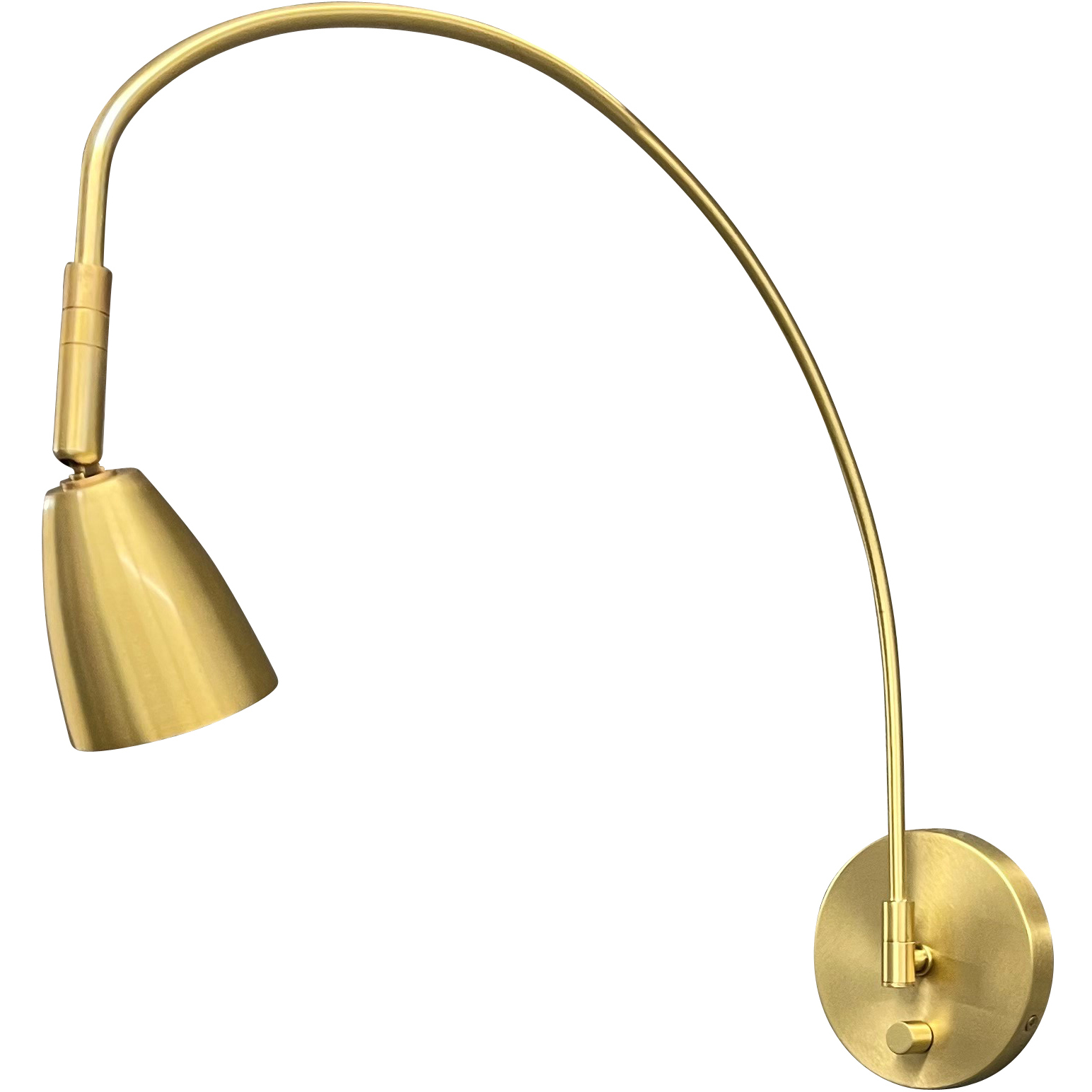 Advent Arch 3 watt 5 inch Natural Brass Library Light Wall Light
