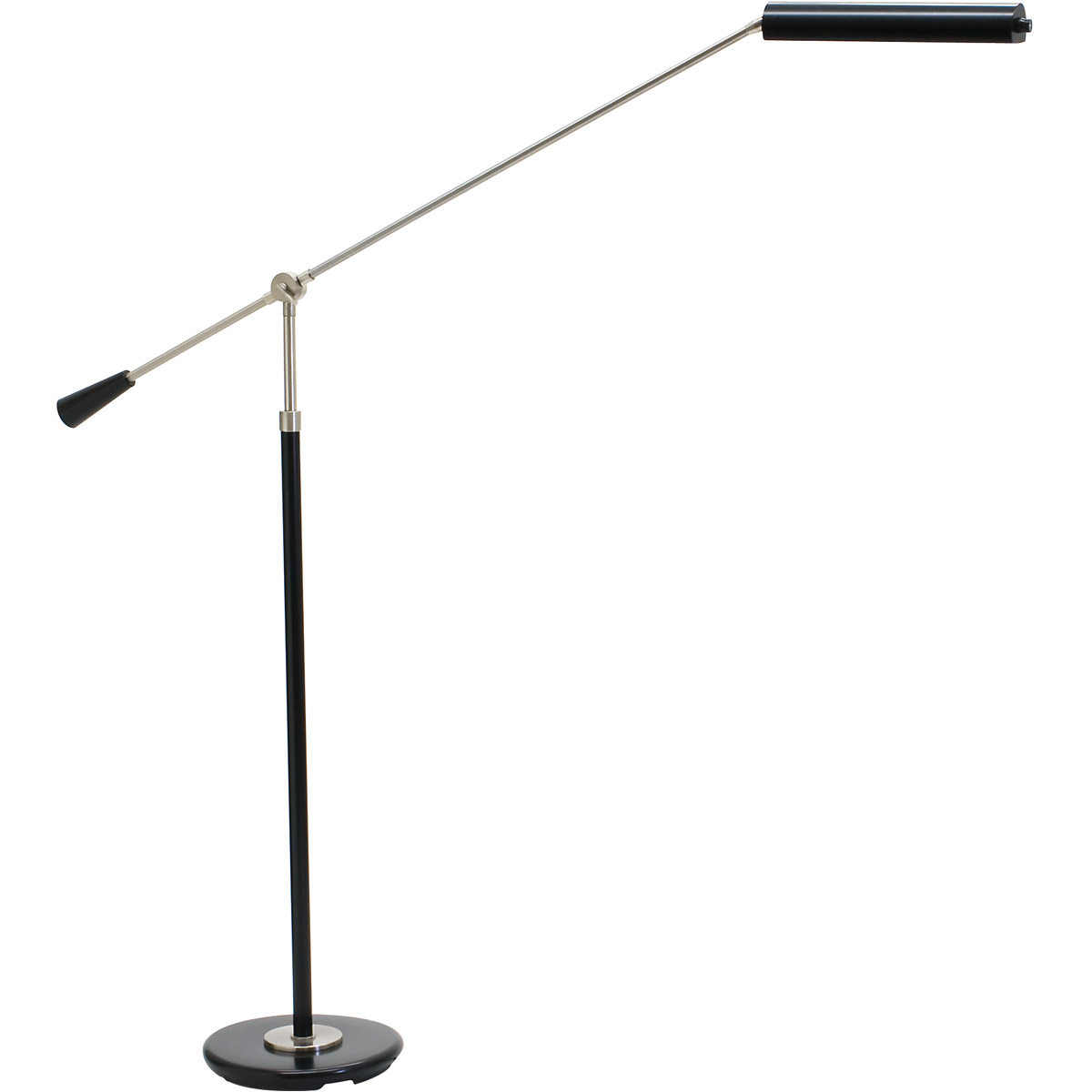 House of Troy Grand Piano LED Floor Lamp Black Satin Nickel PFLED 527