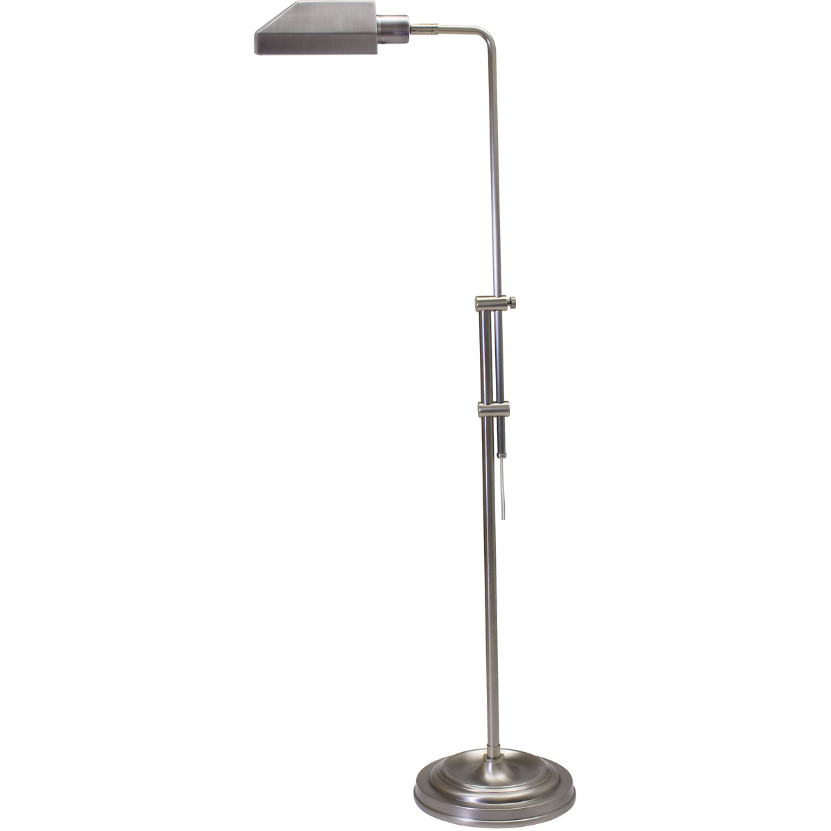 Coach 36 inch 60 watt Antique Silver Floor Lamp Portable Light