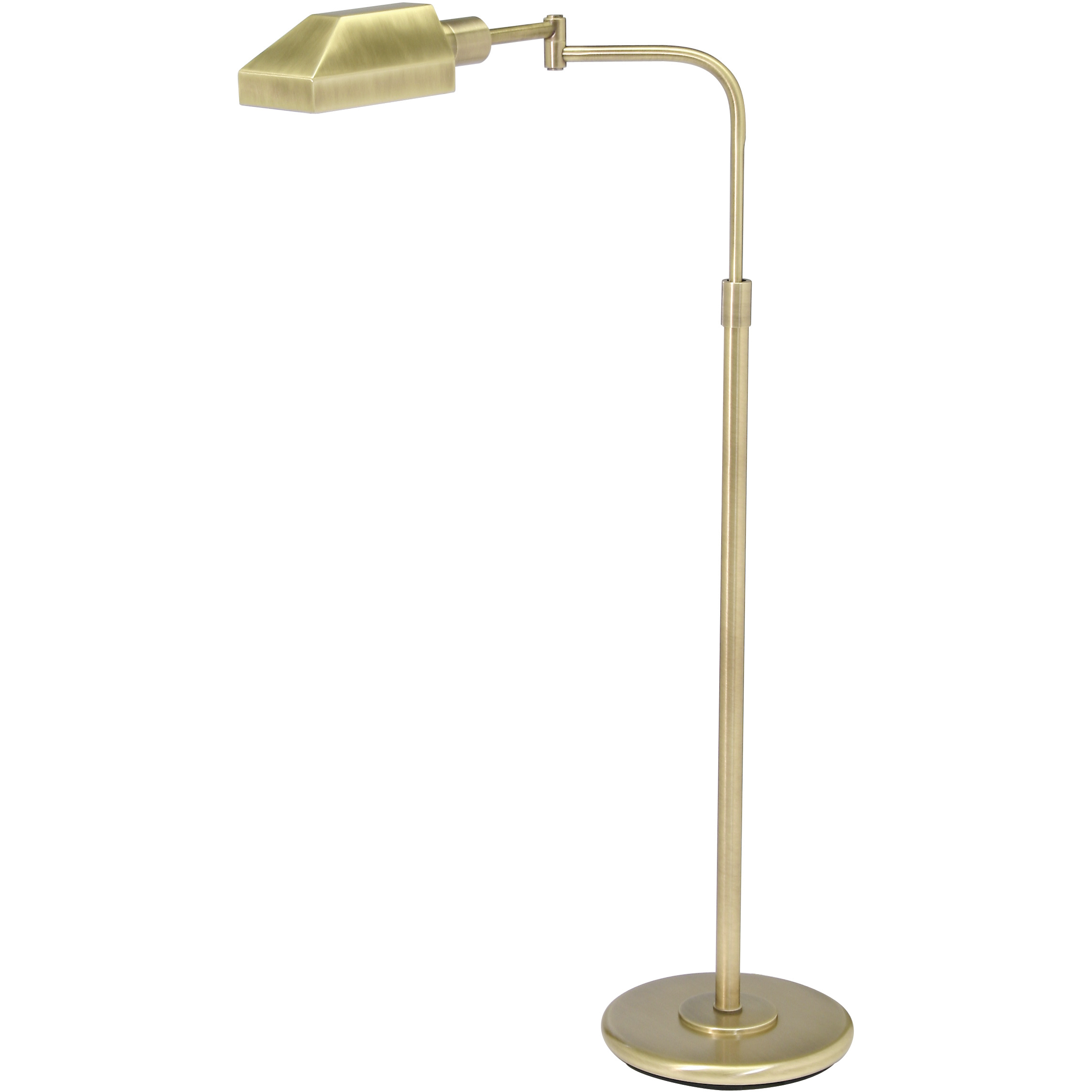 Home Office 34 inch 100.00 watt Antique Brass Floor Lamp Portable Light